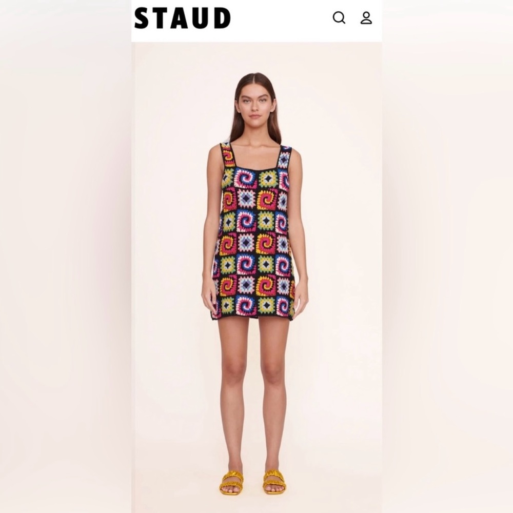 STAUD Crochet Mini Dress - size small